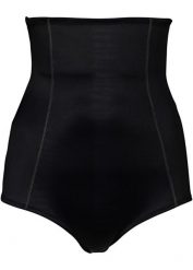 Figi shape z wysoką talią, silny stopień modelowania sylwetki. Czarne figi damskie bonprix, bez wzorów, z bawełny. Za 77.99 zł.