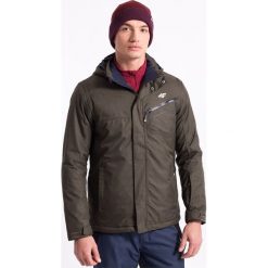 Kurtka narciarska męska KUMN005z - khaki melanż - 4F. Brązowe kurtki męskie marki 4f, na jesień, m, melanż, z dzianiny, narciarskie. Za 299.99 zł.