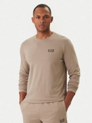 EA7 Emporio Armani Longsleeve 8NPT28 PJVQZ U6167 Beżowy Slim Fit. Brązowe bluzki z długim rękawem męskie EA7 Emporio Armani, m, bez wzorów, z bawełny, bez kołnierzyka. Za 299.99 zł.