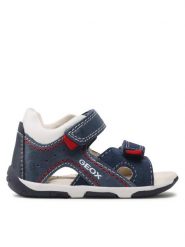 Geox Sandały B S.Tapuz B. A B250XA 0CL22 C4002 Granatowy. Niebieskie sandały chłopięce Geox, ze skóry, bez zapięcia. Za 169.99 zł.