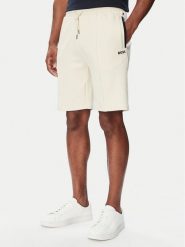BOSS Szorty sportowe Sense 50566917 Kremowy Regular Fit. Białe krótkie spodenki sportowe męskie Boss, m, bez wzorów, z bawełny. Za 399.99 zł.