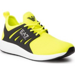 Sneakersy EA7 EMPORIO ARMANI - X8X024 XCC06 00586 Yellow Fluo. Żółte półbuty na co dzień męskie EA7 Emporio Armani, z materiału, klasyczne, bez zapięcia. W wyprzedaży za 389.00 zł.