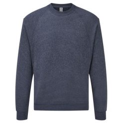 Męski Klasyczny Raglanowy Sweter. Niebieskie swetry przez głowę męskie Fruit of the Loom, m, bez wzorów, bez kołnierzyka. Za 64.99 zł.