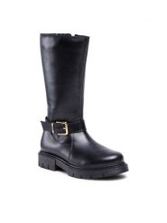 Lasocki Young Kozaki CI23-OXMOS-03 Czarny. Czarne buty zimowe dziewczęce Lasocki Young, bez wzorów, ze skóry, bez zapięcia. Za 249.99 zł.