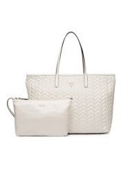 Guess Torebka Cheryl HWTQ97 20240 Kremowy. Białe torebki do ręki damskie Guess, z aplikacjami, ze skóry, bez dodatków. Za 719.99 zł.