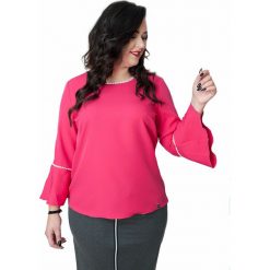 Bluzka Ida koraliki OVERSIZE MODA XXL. Bluzki damskie marki Moda Size Plus Iwanek. Za 109.90 zł.