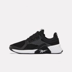 Buty fitness damskie Reebok. Białe obuwie sportowe damskie Reebok, bez wzorów, z kauczuku, na fitness i siłownię. Za 269.99 zł.
