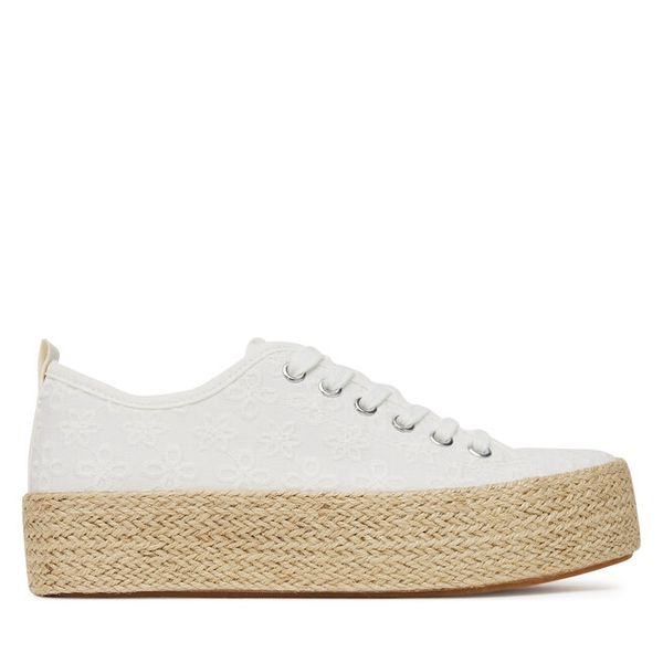 Espadryle DeeZee. Białe espadryle damskie DeeZee, bez wzorów, bez obcasa, bez zapięcia. Za 79.99 zł.