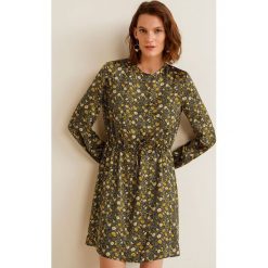Mango - Sukienka Jasmine. Szare sukienki damskie Mango, z materiału, casualowe, z okrągłym kołnierzem, z długim rękawem. Za 199.90 zł.