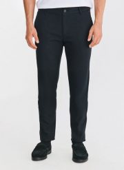 PAKO LORENTE - Granatowe spodnie męskie. Spodnie materiałowe męskie Pako Lorente, l, bez wzorów, z elastanu, casualowe. Za 359.99 zł.