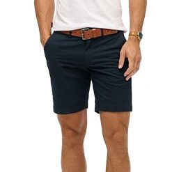 Szorty chino Superdry Stretch. Niebieskie szorty męskie Superdry., m, bez wzorów, z bawełny. Za 301.15 zł.