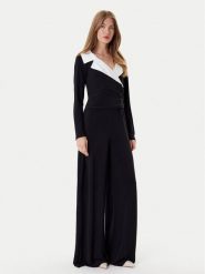 Joseph Ribkoff Kombinezon 253705 Czarny Wide Leg. Czarne sukienki damskie Joseph Ribkoff, bez wzorów, z syntetyku, bez kołnierzyka, bez ramiączek. Za 1,099.00 zł.