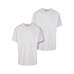 T-shirt Męski Organiczna Bawełna Basic 2pak. Białe koszulki sportowe męskie Urban Classics, m, bez wzorów, z bawełny, sportowe, bez kołnierzyka. Za 153.99 zł.