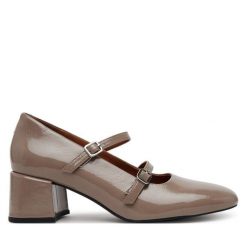 Półbuty Vagabond Shoemakers. Brązowe półbuty damskie Vagabond Shoemakers, bez wzorów, bez obcasa, na obcasie, bez zapięcia. Za 349.99 zł.