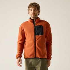 Męska bluza polarowa Frankie z zamkiem błyskawicznym. Brązowe bluzy męskie Regatta, l, bez wzorów, z polaru, bez kaptura. Za 135.99 zł.