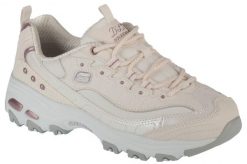 Buty sportowe Sneakersy damskie, D'Lites Ladies Night. Białe obuwie sportowe damskie Skechers, bez wzorów, z materiału, trekkingowe. Za 369.99 zł.