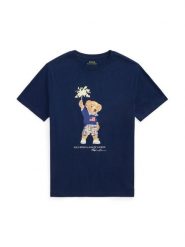 Polo Ralph Lauren T-Shirt 323979103001 Granatowy Regular Fit. Niebieskie t-shirty dla chłopców Polo Ralph Lauren, bez wzorów, z bawełny, bez ramiączek. Za 219.99 zł.