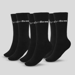 Skarpety GymBeam 32629 3/4 3. Czarne skarpety męskie GYMBEAM, bez wzorów, z bawełny. Za 36.99 zł.
