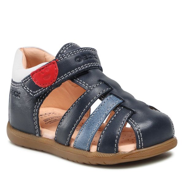 Sandały Geox. Niebieskie sandały chłopięce Geox, bez zapięcia. Za 259.99 zł.