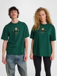 Koszulka Hummel Scarf Loose. Czarne t-shirty damskie Hummel, l, bez wzorów, z bawełny, bez kołnierzyka. Za 132.00 zł.