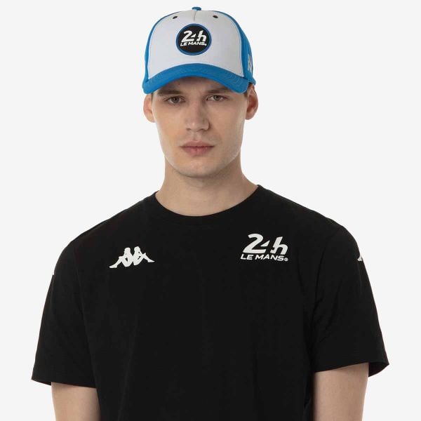 Czapka z daszkiem Kappa Indra 24H Le Mans. Niebieskie czapki i kapelusze męskie Kappa, bez wzorów, z bawełny, eleganckie. Za 188.50 zł.