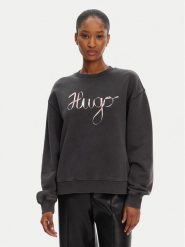 HUGO Bluza Deroxina_4 50545198 Szary Oversize. Szare bluzy damskie Hugo, m, bez wzorów, z bawełny, bez kaptura. Za 409.99 zł.