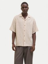 Jack & Jones Koszula Bluvincent 12273289 Beżowy Relaxed Fit. Brązowe koszule męskie Jack & Jones, m, bez wzorów, z bawełny, bez kołnierzyka, bez ramiączek. Za 109.99 zł.