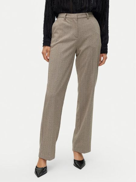 Vero Moda Spodnie materiałowe Kawi 10319665 Beżowy Straight Fit. Brązowe spodnie materiałowe damskie Vero Moda, bez wzorów, z materiału. Za 99.99 zł.