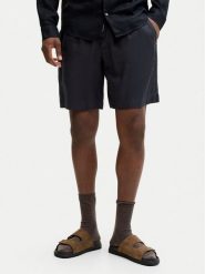 Jack & Jones Szorty materiałowe St. Bill 12253134 Czarny Wide Leg. Czarne szorty męskie Jack & Jones, l, bez wzorów, ze lnu. Za 299.99 zł.