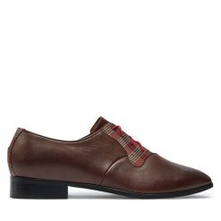 Półbuty Baldowski. Brązowe eleganckie półbuty Baldowski, wizytowe, bez zapięcia. Za 779.99 zł.