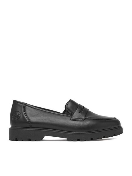 Rieker Półbuty CEO-45560-02 Czarny. Czarne półbuty damskie Rieker, bez wzorów, bez obcasa, na płaskiej podeszwie, bez zapięcia. Za 329.99 zł.