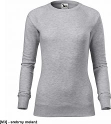 MALFINI Merger 416 - ADLER - Bluza damska, 280 g/m, 65% poliester, 35% bawełna - srebrny melanż S. Szare bluzy damskie Malfini, m, bez wzorów, z bawełny, bez kaptura. Za 80.99 zł.