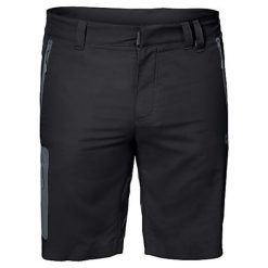 Spodenki trekkingowe męskie Jack Wolfskin Active Track. Czarne krótkie spodenki sportowe męskie Jack Wolfskin, l, bez wzorów, z materiału, trekkingowe. Za 360.15 zł.