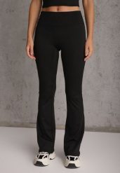 Czarne Legginsy Flare High Waist Ozdobione z Tyłu Modelującym Marszczeniem Deinoreia. Czarne legginsy sportowe damskie Renee, m, bez wzorów, z jeansu, z podwyższonym stanem, na fitness i siłownię. Za 69.99 zł.
