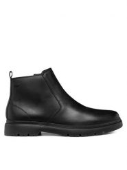Geox Botki U Spherica Ec1 B Abx U46HNC 00043 C9999 Czarny. Czarne botki męskie Geox, bez wzorów, ze skóry, bez zapięcia. Za 549.99 zł.