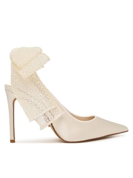 Steve Madden Sandały Teacup-P 11005220 Biały. Białe sandały damskie Steve Madden, bez wzorów, z materiału, bez obcasa, na szpilce, bez zapięcia. Za 539.99 zł.