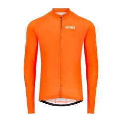 Damska koszulka kolarska z długim rękawem – Pomarańczowa. Brązowe bluzy sportowe damskie KEADA SPORTS, l, bez wzorów, bez kaptura, rowerowe. Za 332.00 zł.