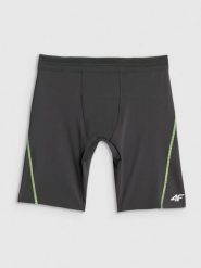 4F Legginsy kolarki do biegania szybkoschnące męskie - czarne XL. Czarne legginsy sportowe męskie 4f, m, bez wzorów, z materiału, krótkie, do biegania. Za 129.99 zł.