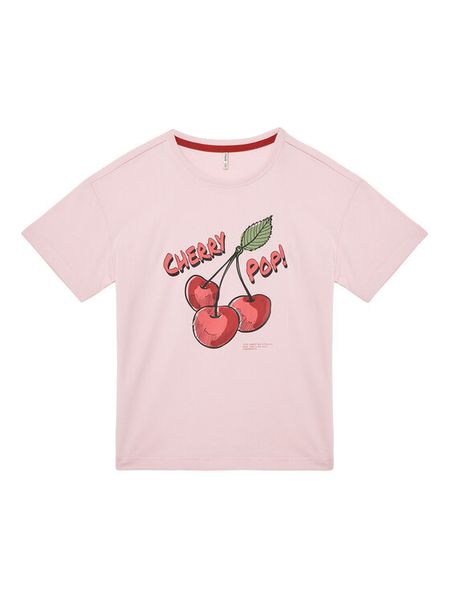 Kids ONLY T-Shirt Charlotte 15354278 Różowy Loose Fit. Czerwone t-shirty i topy dla dziewczynek Kids Only, bez wzorów, z bawełny, bez ramiączek. Za 39.99 zł.