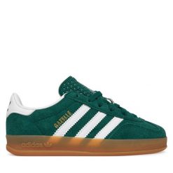 Sneakersy adidas. Zielone trampki i tenisówki chłopięce Adidas, bez wzorów, bez zapięcia. Za 299.99 zł.