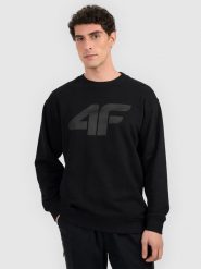 4F Bluza dresowa nierozpinana bez kaptura męska - czarna L. Czarne bluzy męskie 4f, l, bez wzorów, z bawełny, bez kaptura. Za 129.99 zł.