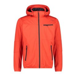 Kurtka softshell wodoodporna zapinana na zamek CMP. Brązowe kurtki męskie CMP, bez wzorów, z puchu, sportowe, bez kaptura. Za 409.75 zł.