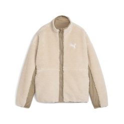 Damska dwustronna kurtka sherpa PUMA Oak Branch Beige. Brązowe kurtki sportowe damskie Puma, m, bez wzorów, z tkaniny, bez kaptura, do biegania. Za 300.99 zł.