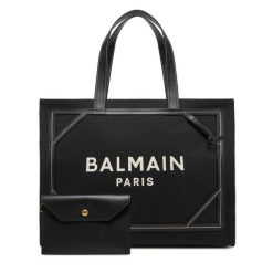 Torebka Balmain. Czarne torebki do ręki damskie Balmain, bez wzorów, bez dodatków. Za 3,999.00 zł.