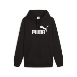 Młodzieżowa bluza z kapturem Essentials z logo No. 1 PUMA Black. Biała bluzy męskie Puma, m, bez wzorów, prążkowane, z kapturem. Za 159.00 zł.