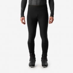 Legginsy do narciarstwa biegowego męskie Inovik 500. Czarne legginsy sportowe męskie WED'ZE, m, bez wzorów, z elastanu, narciarskie. Za 159.99 zł.