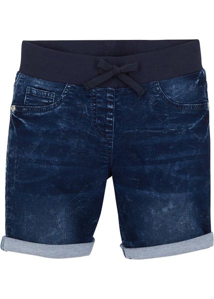 Szorty jeansowe, średni stan. Niebieskie jeansy dla dziewczynek bonprix, z jeansu. Za 99.99 zł.