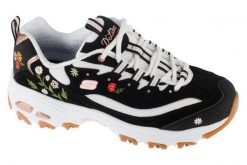 Buty sportowe Sneakersy damskie, D Lites. Czarne obuwie sportowe damskie Skechers, bez wzorów, z materiału, trekkingowe. Za 359.99 zł.