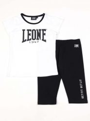 Komplet dziewczęcy Leone 1947 Apparel koszulka i szorty. Białe koszulki sportowe damskie LEONE 1947 APPAREL, bez wzorów, z dresówki. Za 105.21 zł.