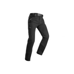 Spodnie turystyczne zimowe męskie SH520 x-warm czarne. Czarne spodnie materiałowe męskie QUECHUA, l, bez wzorów, z elastanu. Za 229.99 zł.
